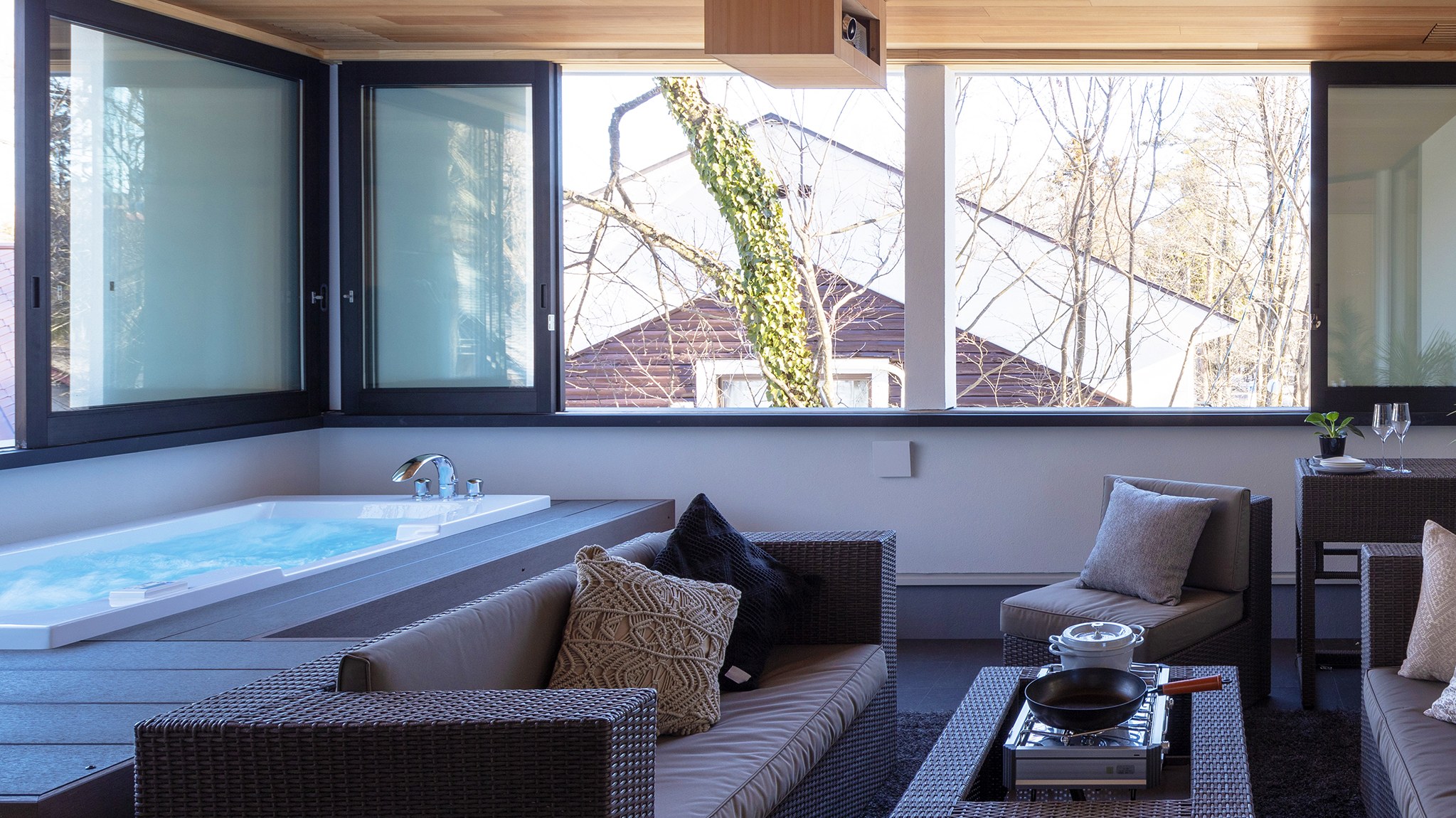 Le Sauna Villa Hakuba — 長野・白馬村和田野 · 八方尾根の麓に立つ一棟貸しヴィラ
