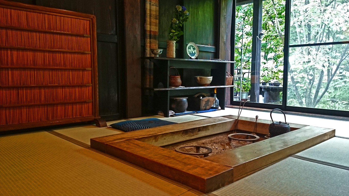 にし屋別荘 — 安曇野穂高温泉郷 · 新潟から移築した古民家を再生した5室の料理旅館、囲炉裏のある土間