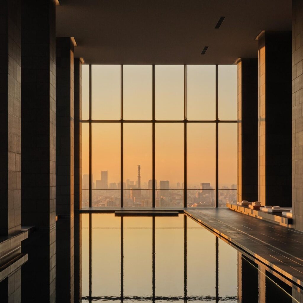 アマン東京 33階の温水プール