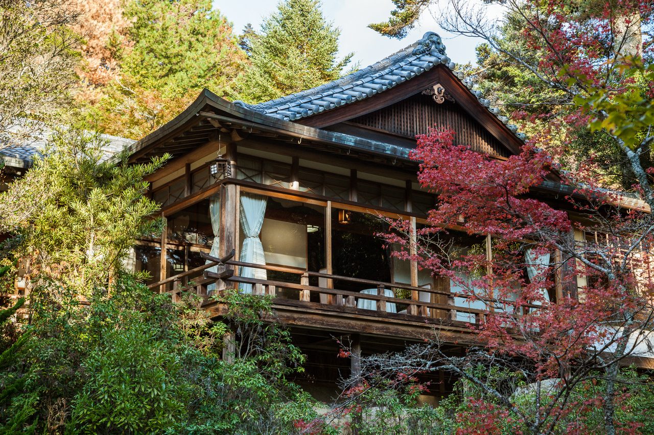 みやじまの宿 岩惣 — 広島・宮島紅葉谷 · 楓に囲まれた数寄屋造りの離れ