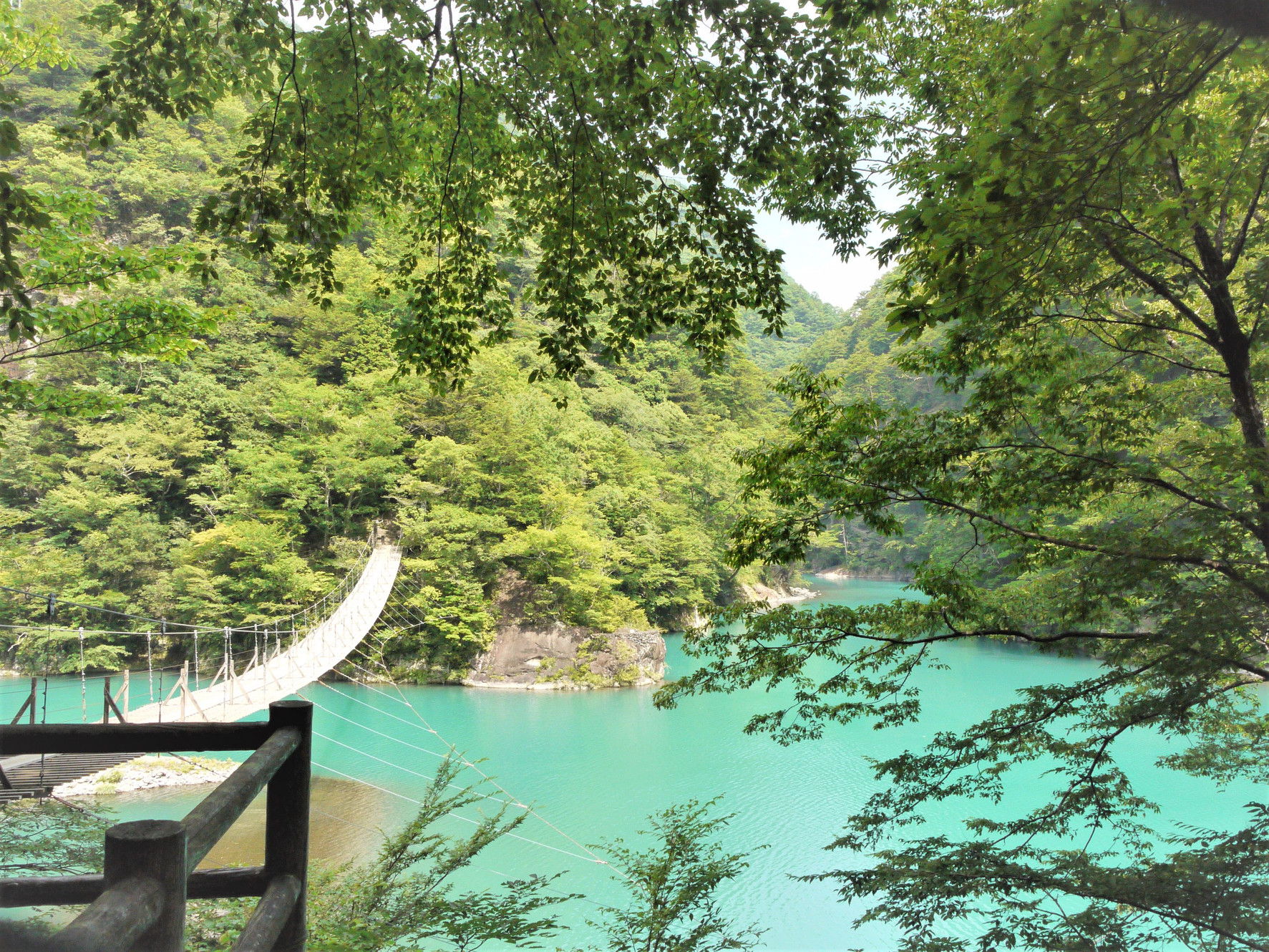 求夢荘 — 静岡・寸又峡温泉 · 夢の吊橋と季節で色を変える大間ダム湖