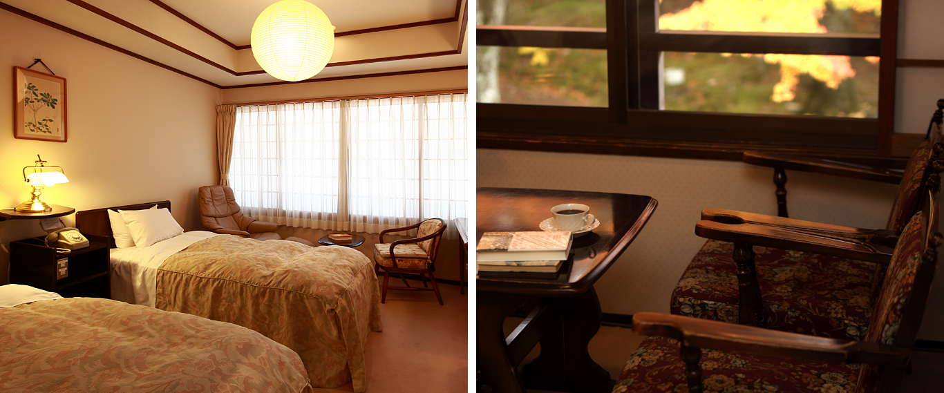 軽井沢つるや旅館 — 軽井沢町・旧軽井沢銀座 · 中山道の旅籠に始まる老舗旅館の和洋室